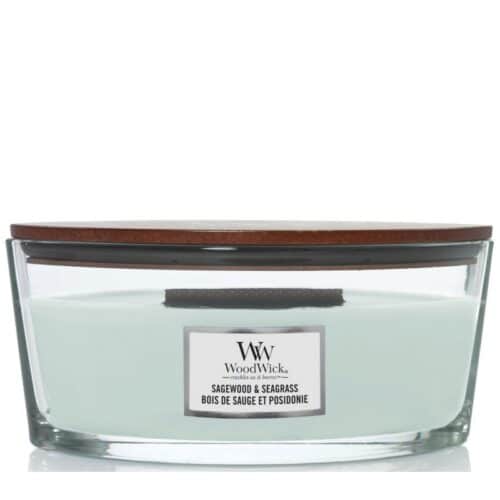 Woodwick ellips Sagewood & Seagrass