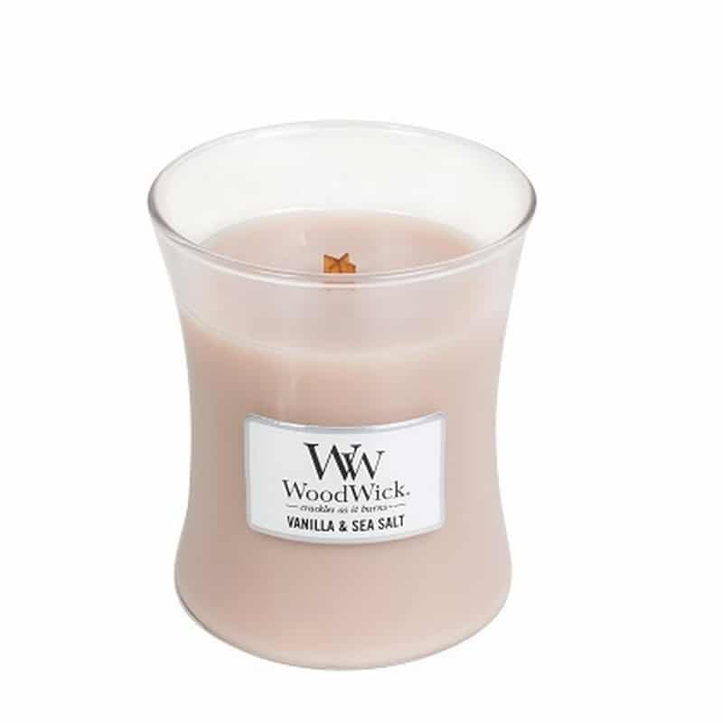 Woodwick medium Vanilla & Sea Salt