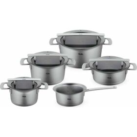 Fissler Phi 5 delige pannenset downdraft