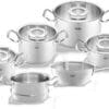 Fissler Profi 6 delige set (met stoominzet) glasdeksels