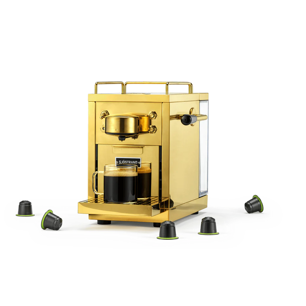 Sjorstand nespressomachine brass