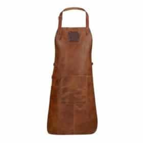 Witloft leren schort cognac