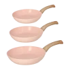 Cook&Pan 3 delige koekenpannenset roze