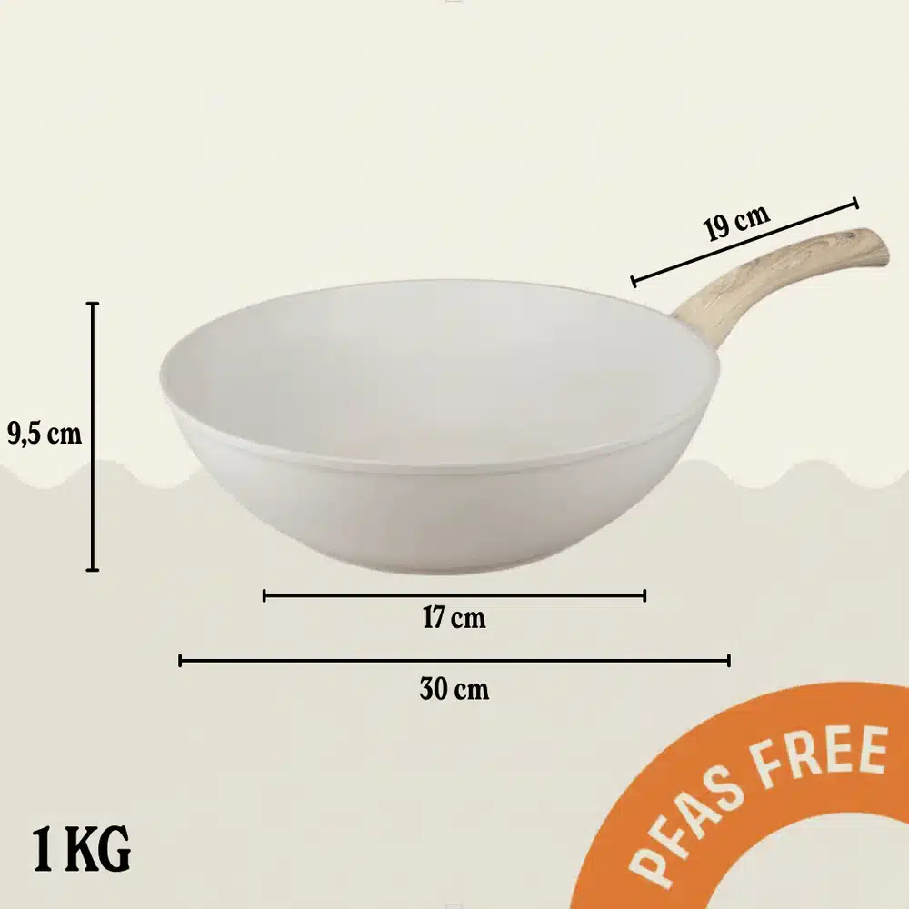 Cook&Pan wok 30cm ivory - Afbeelding 2