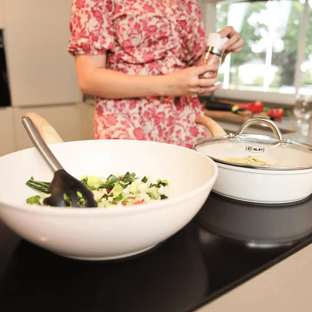 Cook&Pan wok 30cm ivory - Afbeelding 3