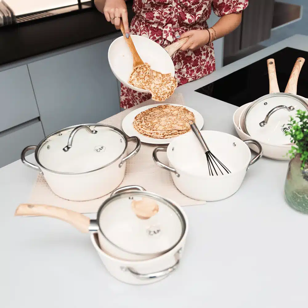 Cook&Pan 9 delige pannenset Go Ivory - Afbeelding 4