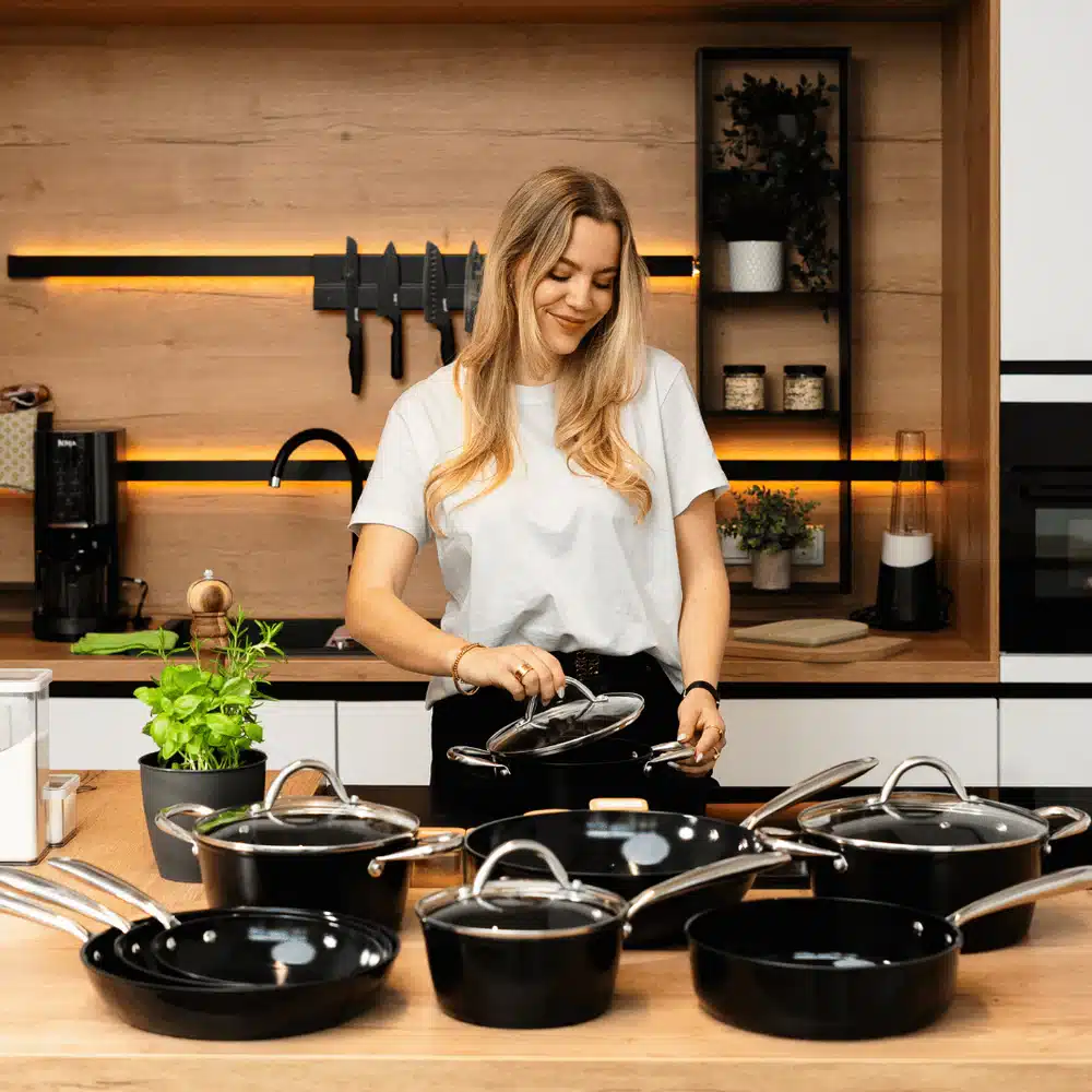 Cook&Pan 9 delige pannenset zwart - Afbeelding 3