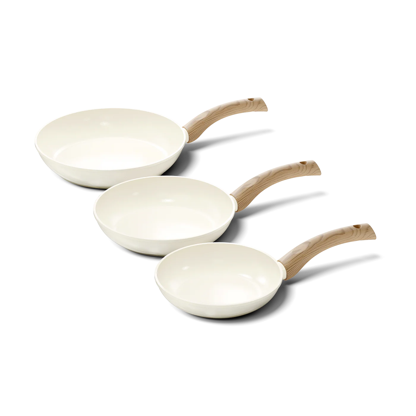Cook&Pan 3 delige koekenpannenset Ivory