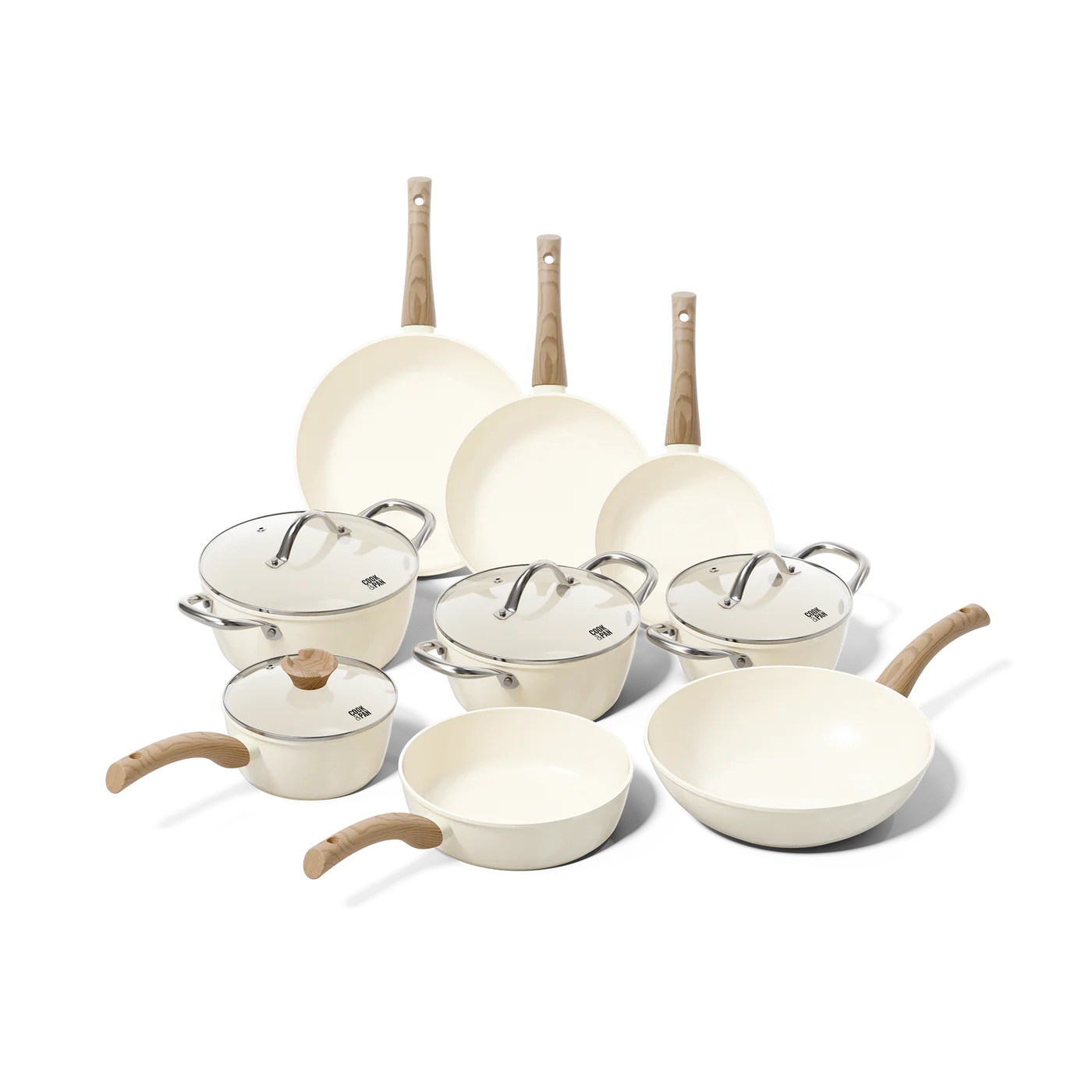 Cook&Pan 9 delige pannenset Go Ivory