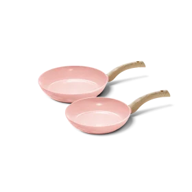 Cook&Pan 2 delige koekenpannenset roze
