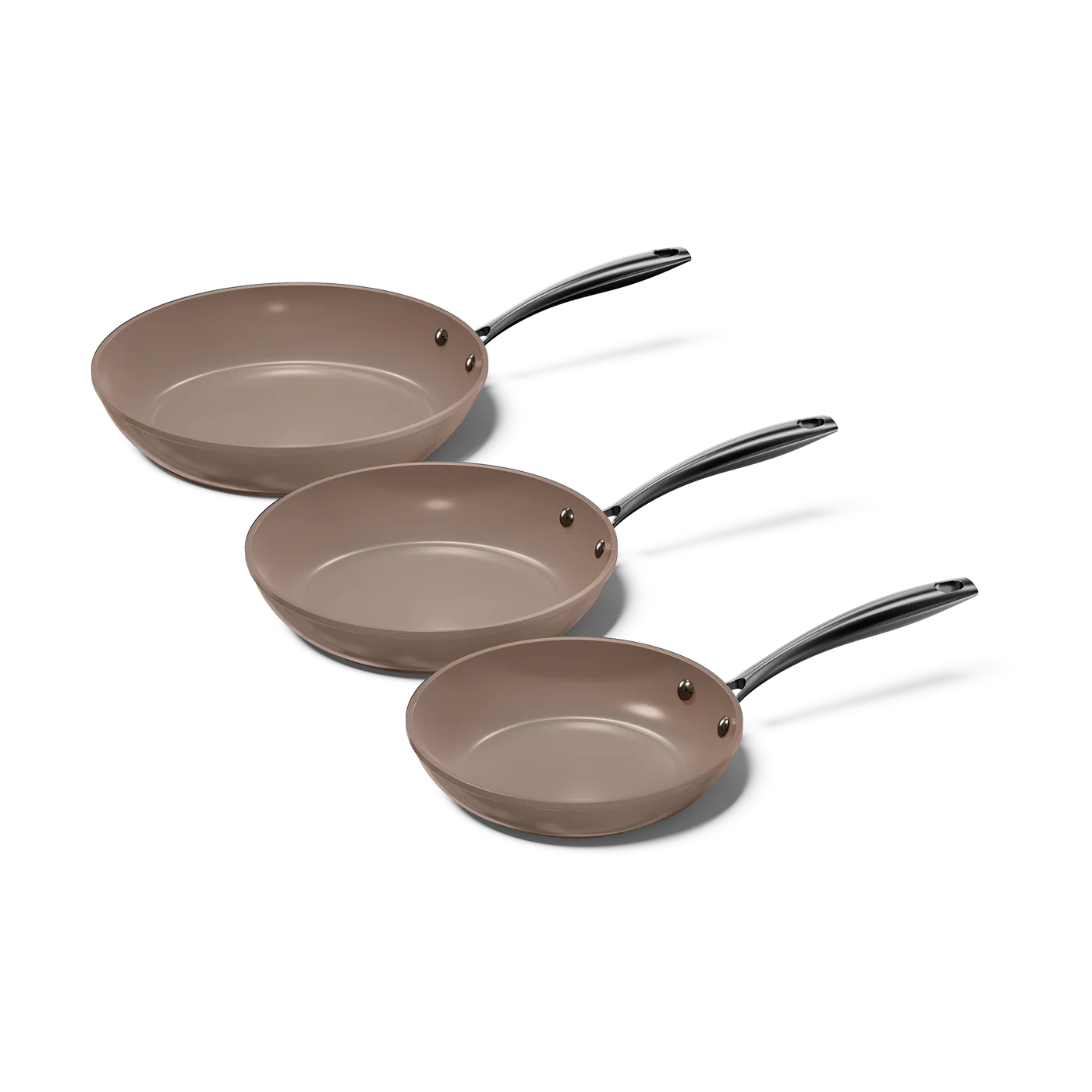 Cook&Pan 3 delige koekenpannenset taupe