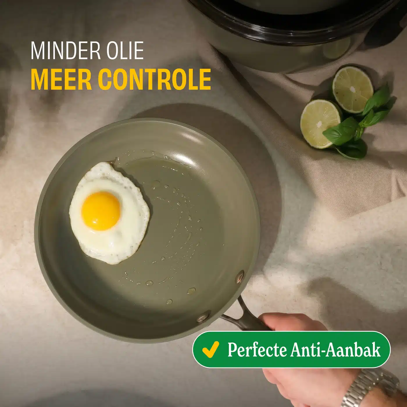 Cook&Pan 3 delige koekenpannenset taupe - Afbeelding 4