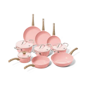 Cook&Pan 9 delige pannenset roze