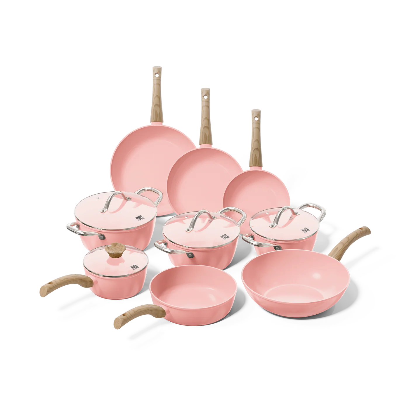 Cook&Pan 9 delige pannenset roze