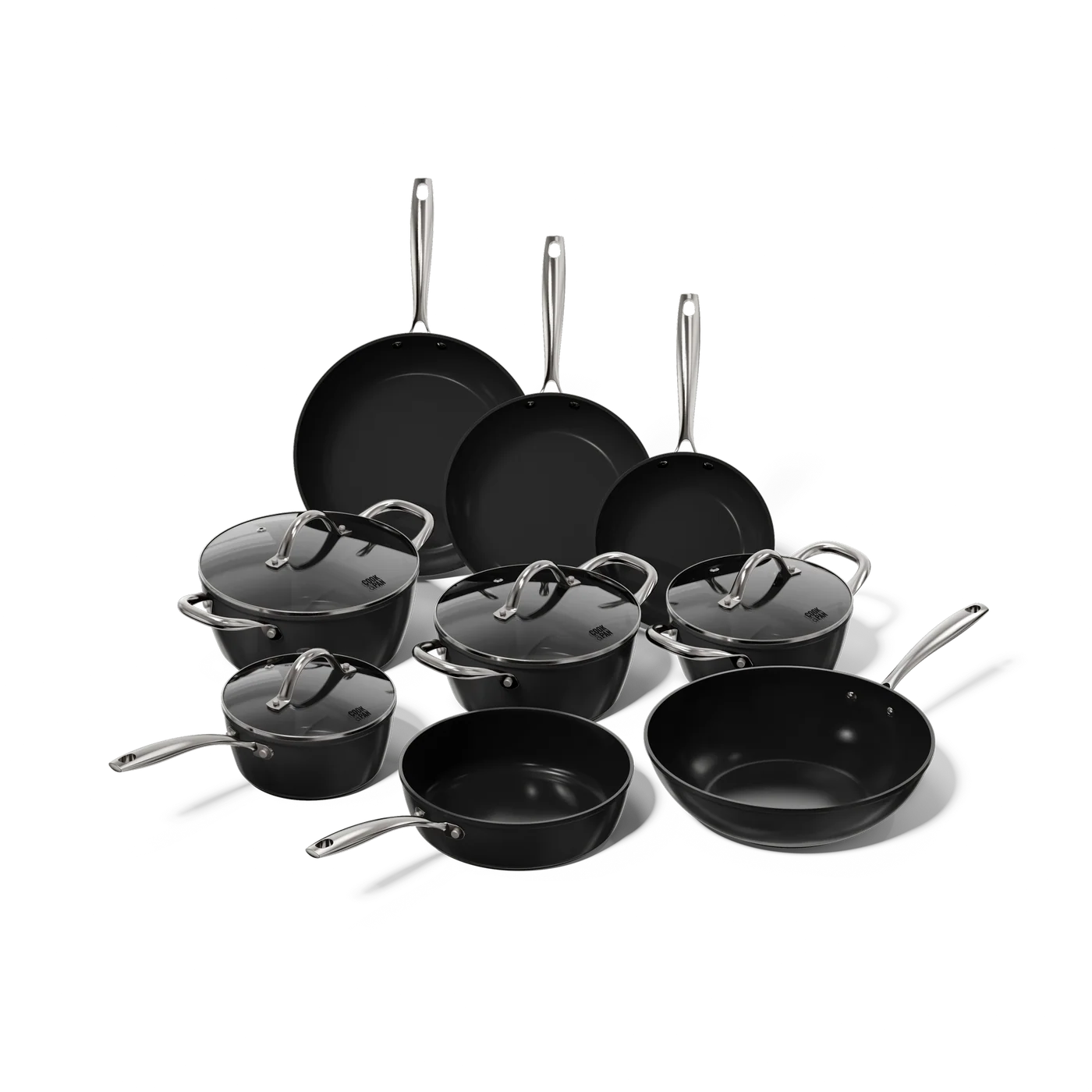Cook&Pan 9 delige pannenset zwart