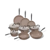 Cook&Pan 9 delige pannenset taupe