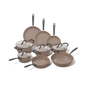 Cook&Pan 9 delige pannenset taupe