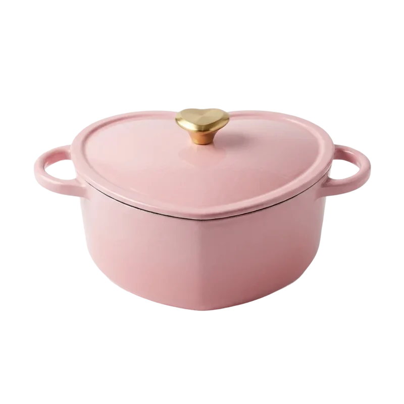 Cook&Pan gietijzeren braadpan 20cm roze hart