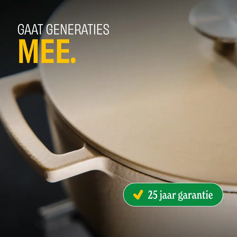 Cook&Pan gietijzeren braadpan 28cm taupe - Afbeelding 2
