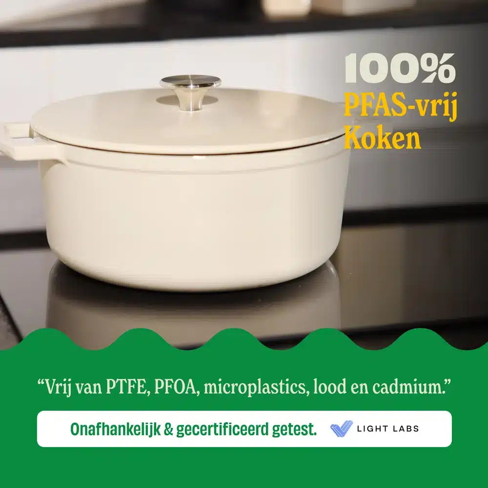 Cook&Pan gietijzeren braadpan 28cm ivoor - Afbeelding 2