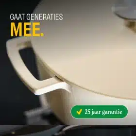 Cook&Pan gietijzeren braadpan 28cm ivoor - Afbeelding 7