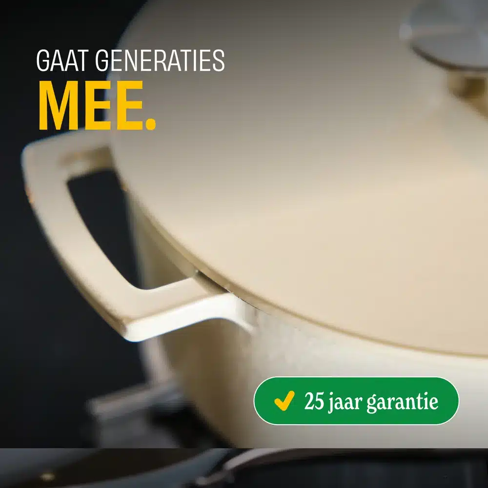 Cook&Pan gietijzeren braadpan 28cm ivoor - Afbeelding 7