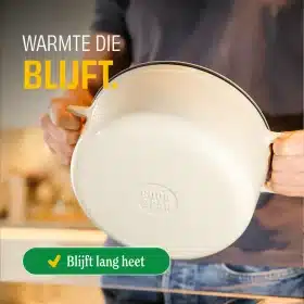 Cook&Pan gietijzeren braadpan 28cm ivoor - Afbeelding 6