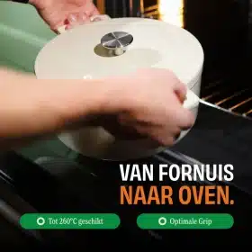 Cook&Pan gietijzeren braadpan 28cm ivoor - Afbeelding 5