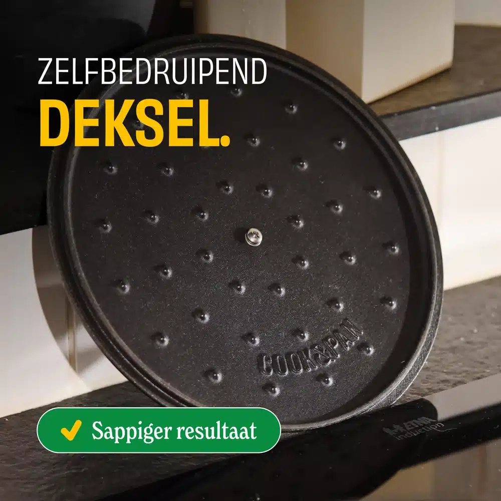 Cook&Pan gietijzeren braadpan 28cm ivoor - Afbeelding 4